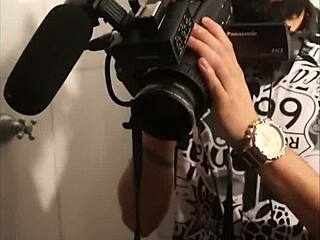 Pretty redhead's total oral scene with director in night club.