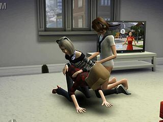 In Sims 4, explore this cuckold story where the old guy watches licking and muff diving on pussy.