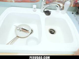 Stepdad pervdad reacts to sexy dressing