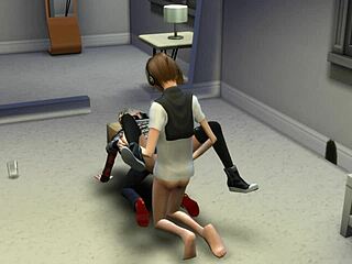 In Sims 4, explore this cuckold story where the old guy watches licking and muff diving on pussy.