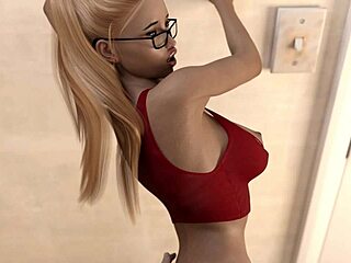 does this hot blonde take that huge cock in her tight ass