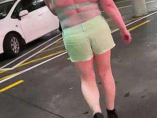 trashy kiwi slut showing off at the mall and on a busy public street 😈