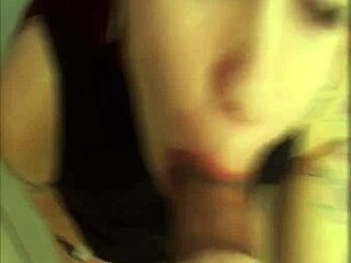 Pretty redhead's total oral scene with director in night club.