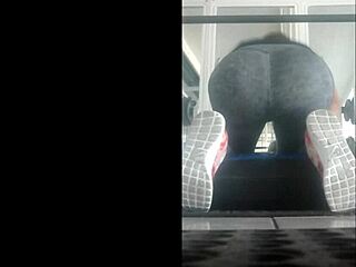 Why is that hot teen bent over in the gym?