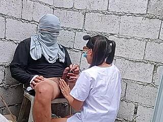 Pinay nurse hard fucked by construction worker in abandoned hospital 😈