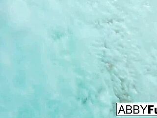 behind the scenes underwater fun with abigail mac & romi, teasing lesbian vibes in the depths.