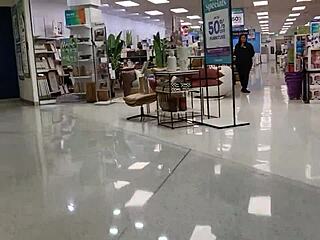 trashy kiwi slut showing off at the mall and on a busy public street 😈