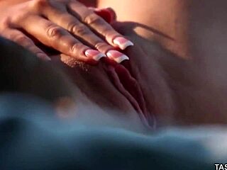 Hot Tasha Reign Poses In Lingerie Showing Big Pussy Lips