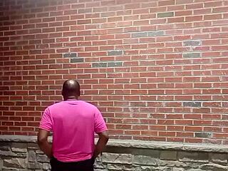 Enjoy a private strip tease for free, facing backwards in 70 degree weather.