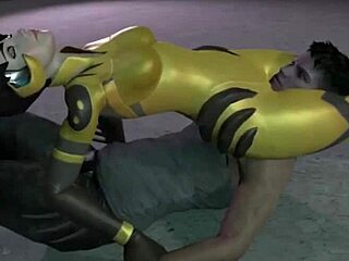 Tracer engages in scissor action with rusk and joel in femdom hardcore