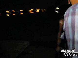 Petite Latina Allison Bakes Relaxing In A Public Park