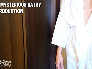 MysteriousKathy says, 'I'm picking the skimpiest party dress, no panties, just pussy out for this try on haul in full red.'