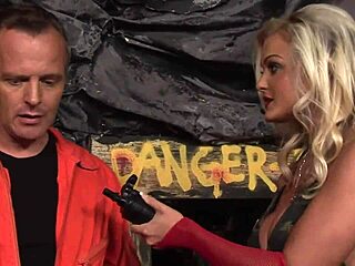 demi, a horny blonde gold digger, seduces with big tits