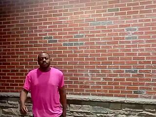 Enjoy a private strip tease for free, facing backwards in 70 degree weather.