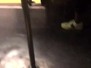 big ass girl on train getting groped