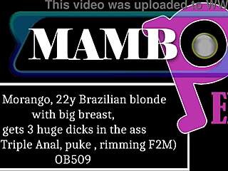 Lola Morango, 22y Brazilian Blonde, Takes Three Huge Dicks in Ass, Anal, Rimming, Monster Cock, BBC