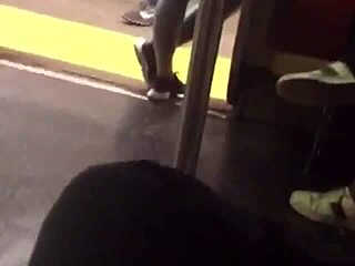 big ass girl on train getting groped