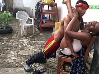 our landlord's daughter insisted on outdoor fucking with me and my guy?