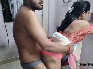 Indian Bhabhi Fucks Husband in Saree