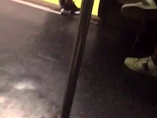big ass girl on train getting groped