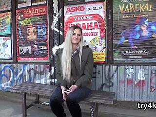 natural teen gives blowjob in pov and gets twat reamed