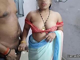 Indian Bhabhi Fucks Husband in Saree