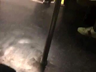 big ass girl on train getting groped