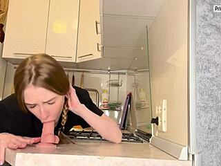 I tore my panties for easier masturbation and blowjob