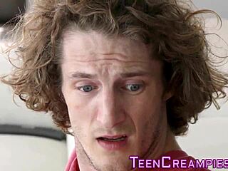 Petite teen gushes cum in hardcore action