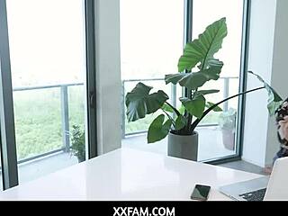 Gia Vendetti and Havana Blue, lesbian MILFs, have threesome with foster stepson