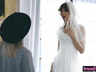 Transfucked com - tranny bride korra del rio got petite 18+ gift lola fae before the wedding, monster cock fucking in hardcore group orgy.