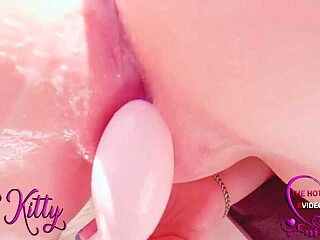 Extra close up asmr female masturbation with toy passionate moanings and huge orgasm