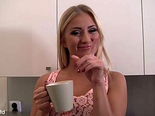 Suck that hard cock, Czech teen, and drool for my cum in POV.