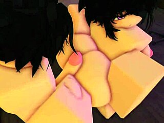 Teaching her tight ass to handle a big white cock in roblox