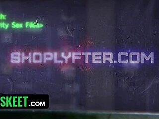 Bikini thief gets fucked by angry security guard in the shop