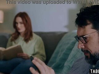 dominant husband controls wife in group scene