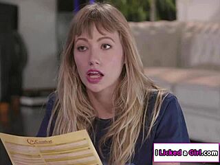 Four sexy teens explore mutual cunt licking