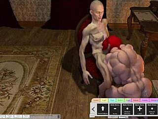 the muscle succubus seduces with anal and blowjob