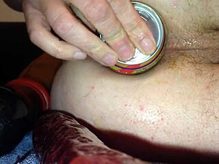 맥주랑 딜도로 애널 섹스 놀이