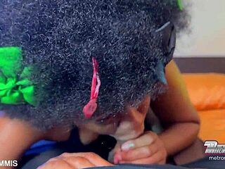 Sexy Burglar Performs Wet Throat Inspection on Pretty Nerd.