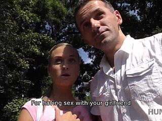 Für Geld stimmt der Kerl zu, zuzuschauen wie Hunter seine Freundin nagelt