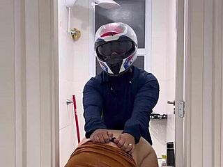 motoboy bursts into women's bathroom and fucks the peeing woman until she cums hard on his dick begging for more pussy