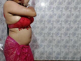 Indian bhabhi enjoys hardcore bathroom sex