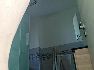 hottie cleans house while wearing panties