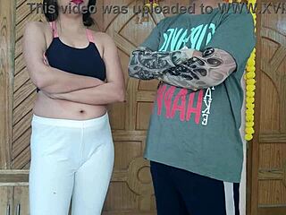 Teen tricked naked for trainer in yoga class