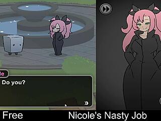Nicole's Nasty Job In Erotic Interactive Game.