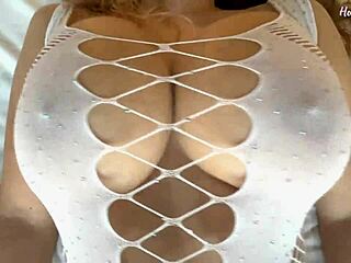 i get so horny from busty blonde latina slut's big tits and creampie her quick in dorm