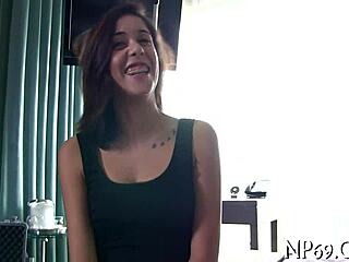 Legal teen ex-girlfriend in POV rough sex