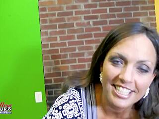 busty brunette hottie kayla sucks a dick to get her twat and butt fucked 😈