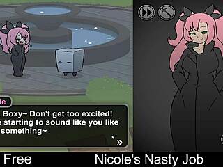 Nicole's Nasty Job In Erotic Interactive Game.